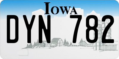 IA license plate DYN782