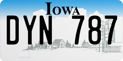 IA license plate DYN787