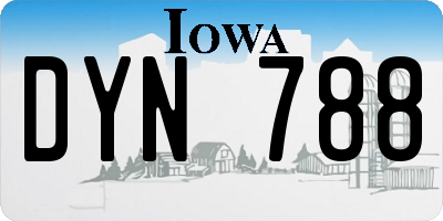 IA license plate DYN788