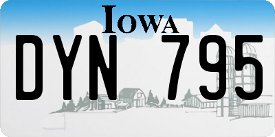 IA license plate DYN795