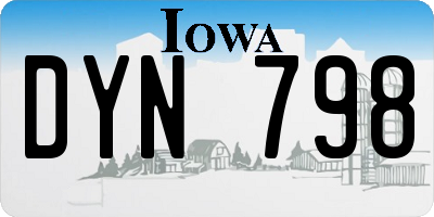 IA license plate DYN798