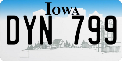 IA license plate DYN799