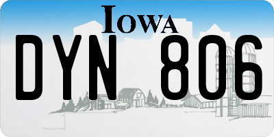 IA license plate DYN806