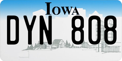 IA license plate DYN808