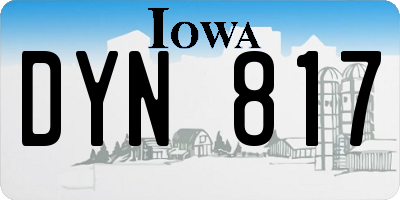 IA license plate DYN817