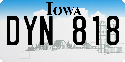 IA license plate DYN818