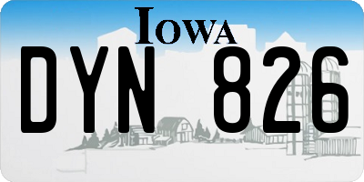 IA license plate DYN826