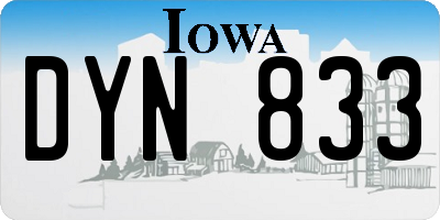 IA license plate DYN833