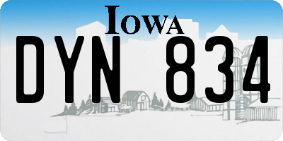 IA license plate DYN834