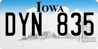 IA license plate DYN835