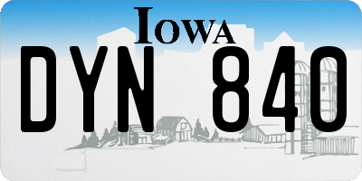 IA license plate DYN840