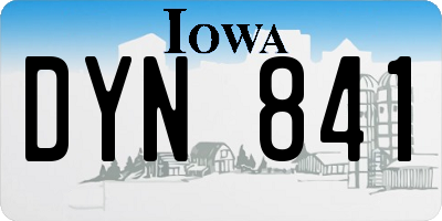 IA license plate DYN841