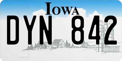 IA license plate DYN842