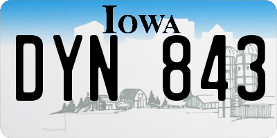 IA license plate DYN843