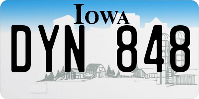IA license plate DYN848