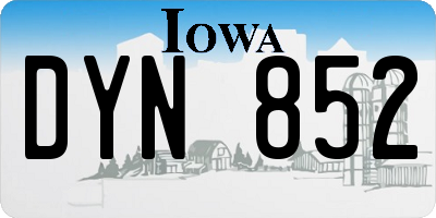 IA license plate DYN852