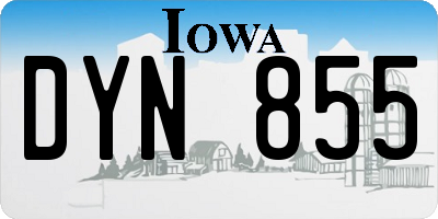 IA license plate DYN855