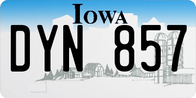 IA license plate DYN857