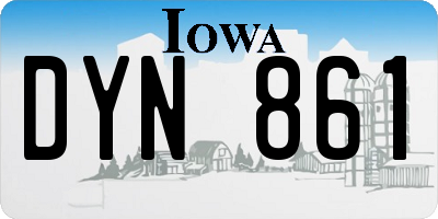 IA license plate DYN861