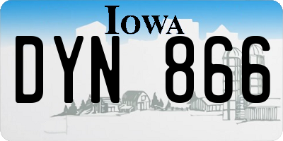 IA license plate DYN866