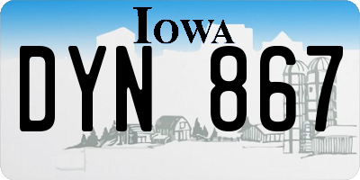 IA license plate DYN867