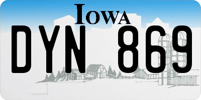 IA license plate DYN869