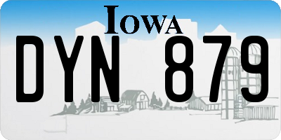 IA license plate DYN879