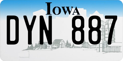 IA license plate DYN887