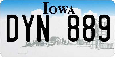 IA license plate DYN889