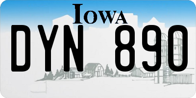 IA license plate DYN890
