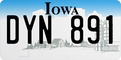 IA license plate DYN891