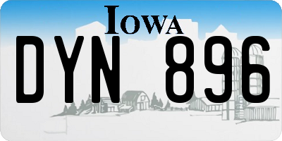 IA license plate DYN896