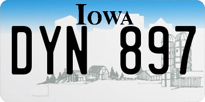 IA license plate DYN897