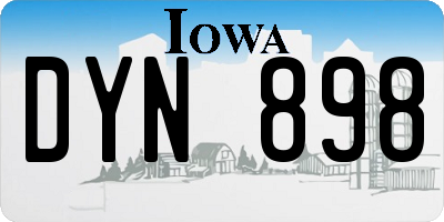 IA license plate DYN898
