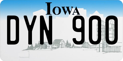 IA license plate DYN900