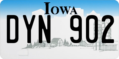IA license plate DYN902