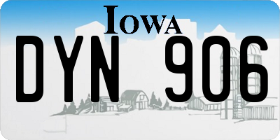 IA license plate DYN906