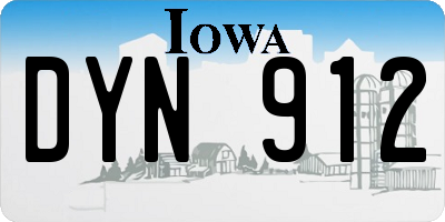 IA license plate DYN912