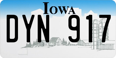 IA license plate DYN917