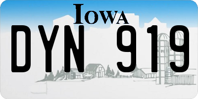 IA license plate DYN919