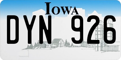IA license plate DYN926