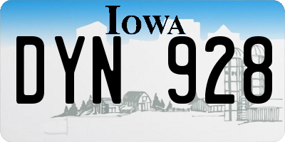 IA license plate DYN928