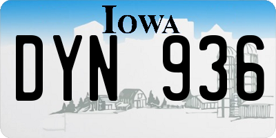 IA license plate DYN936