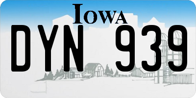 IA license plate DYN939