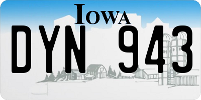 IA license plate DYN943