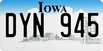 IA license plate DYN945