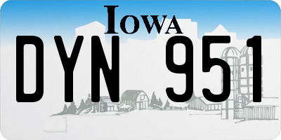 IA license plate DYN951