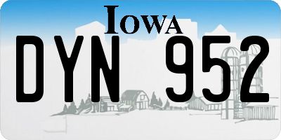 IA license plate DYN952