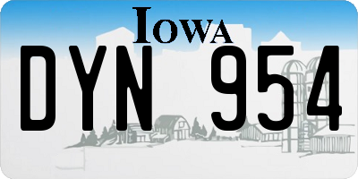 IA license plate DYN954