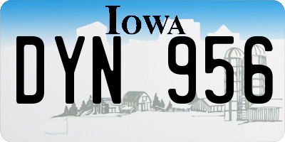 IA license plate DYN956